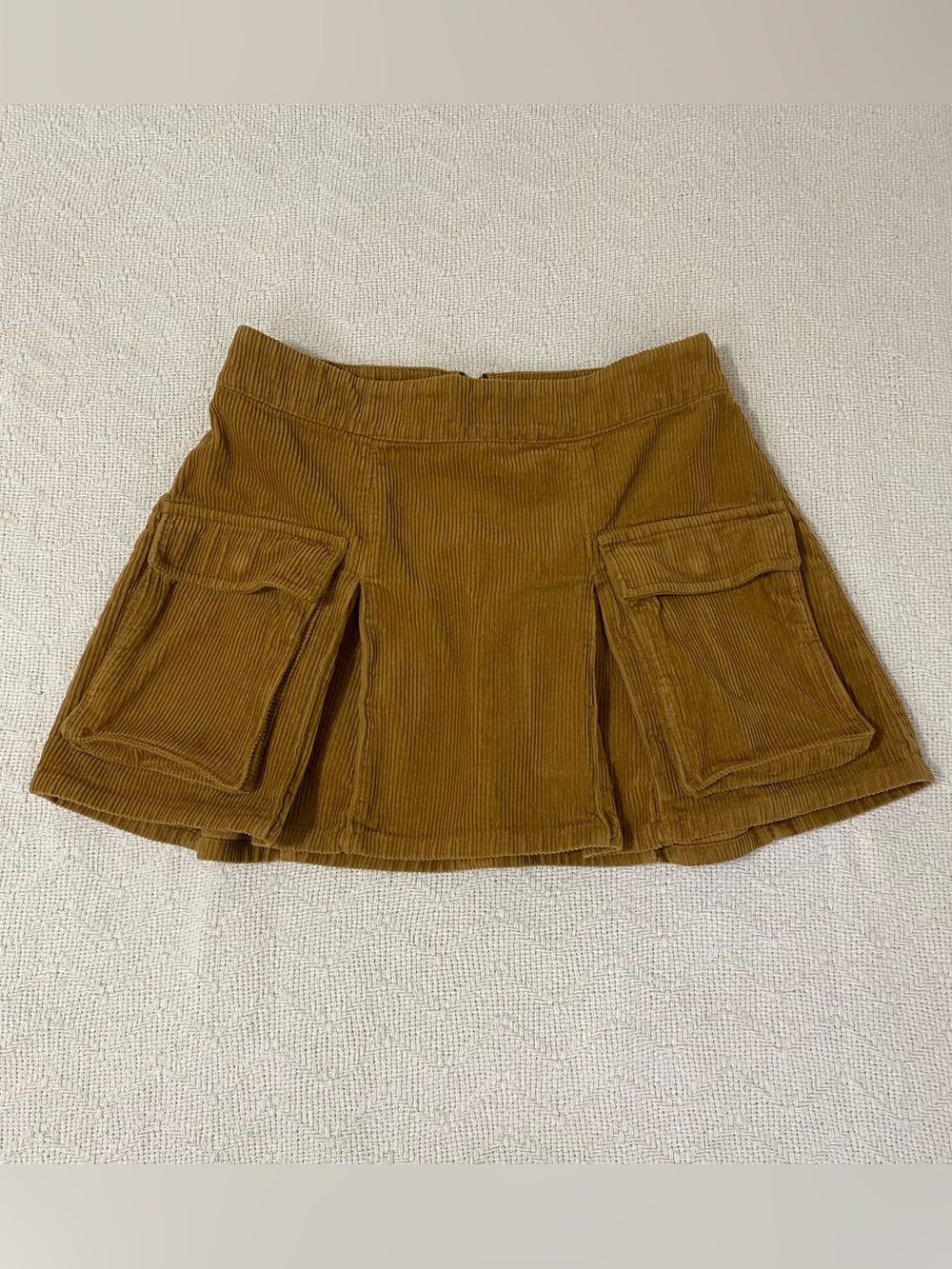 Wild Fable Sz S  Corduroy Cargo Pleated Mini Skirt Preppy Look Casual Pockets
